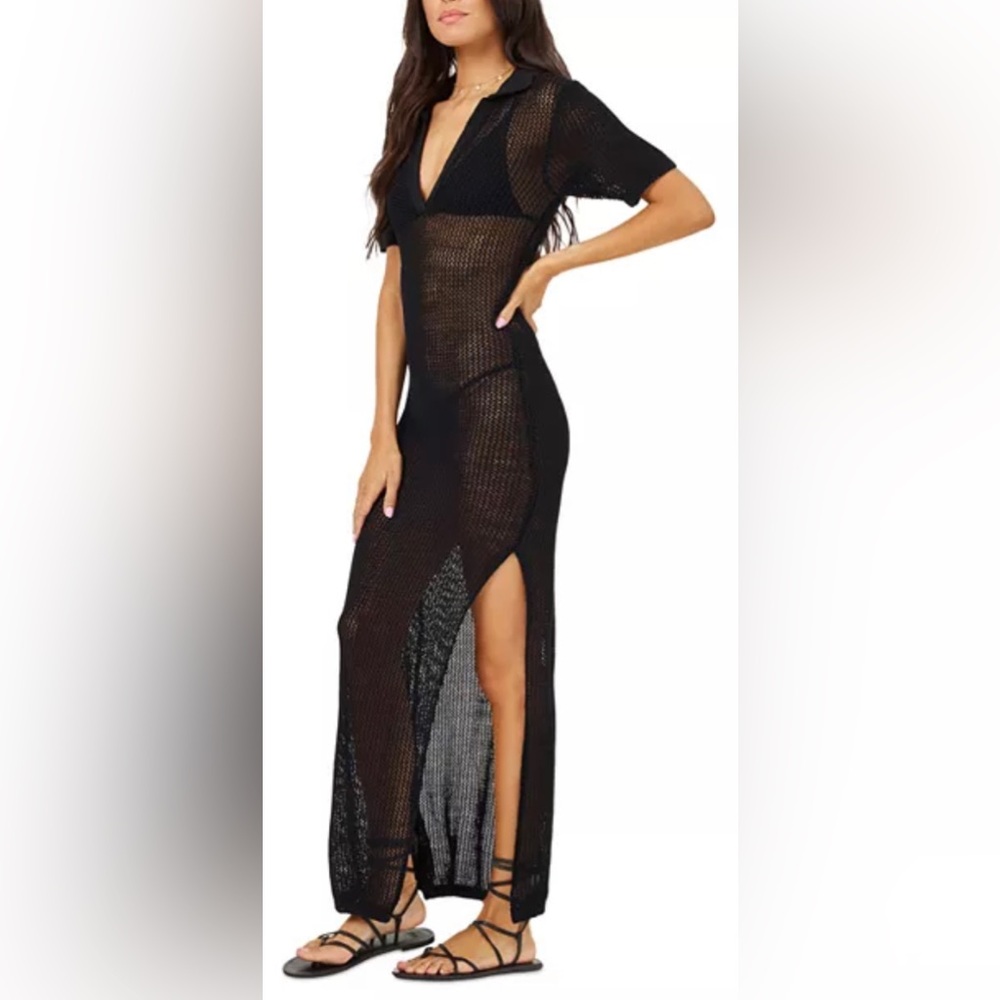 L*Space Sydney Black Crochet Swim Maxi
Cover-Up